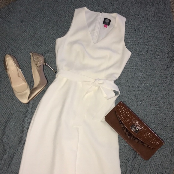 vince camuto ivory jumpsuit